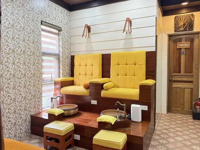 Reception and treatment spaces inside Nature Spa.